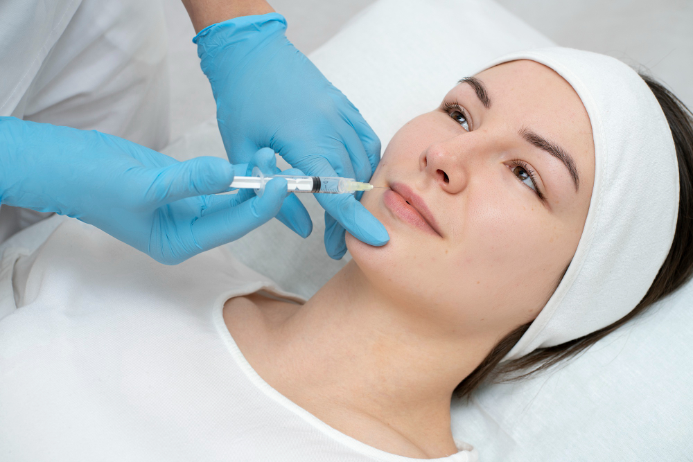 Dermal fillers injection to restore volume and enhance facial contours